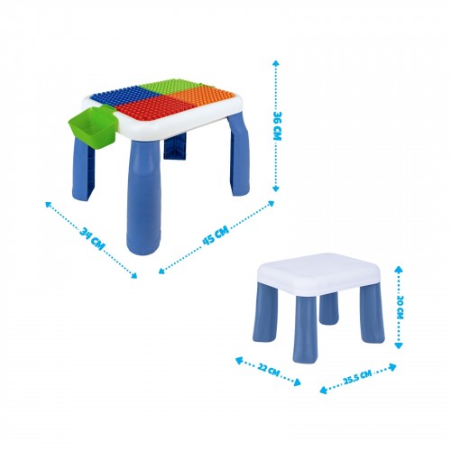 Büyük Sandalyeli 64 pcs Bi-Bloks Masası URT035-002